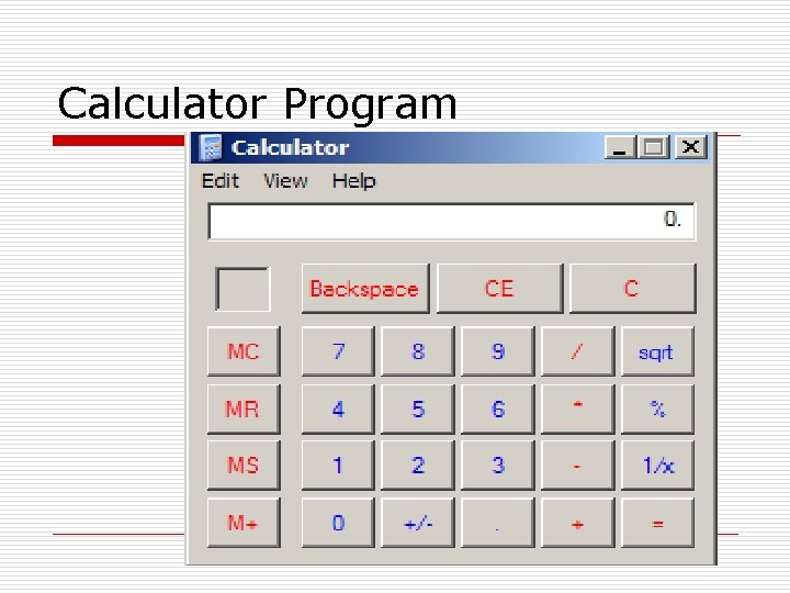 Calculator Program 