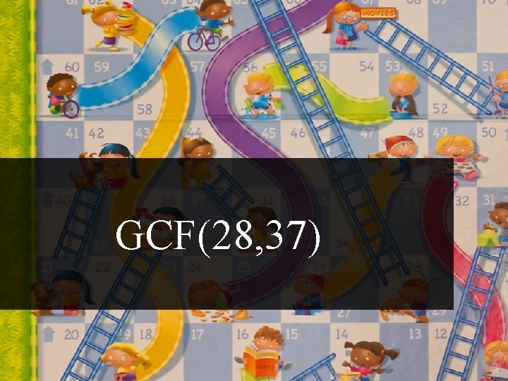 GCF(28, 37) 