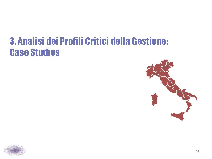 3. Analisi dei Profili Critici della Gestione: Case Studies 28 