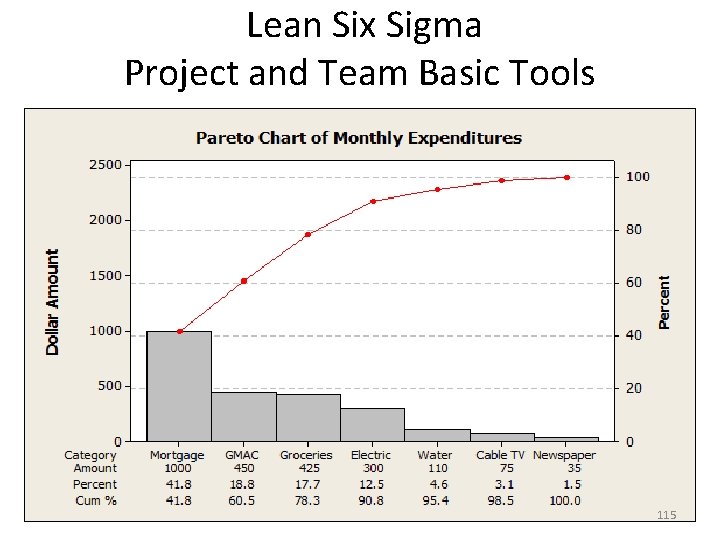 Lean Six Sigma Project and Team Basic Tools 115 