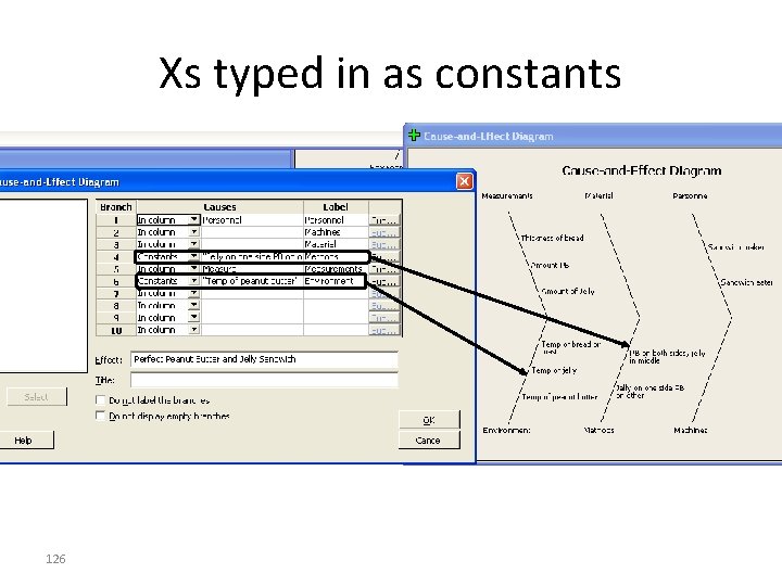 Xs typed in as constants 126 