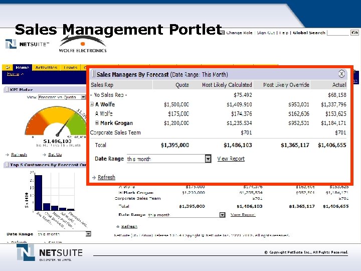 Sales Management Portlet © Copyright Net. Suite Inc. , All Rights Reserved. 