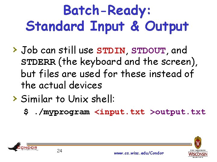 Batch-Ready: Standard Input & Output › Job can still use STDIN, STDOUT, and ›