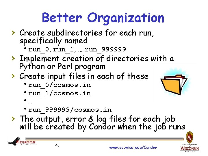 Better Organization › Create subdirectories for each run, specifically named hrun_0, run_1, … run_999999