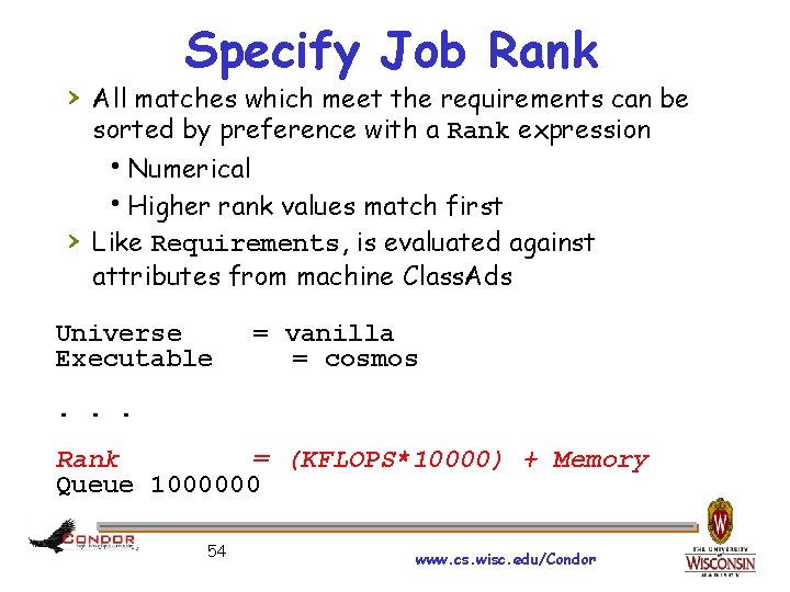 Specify Job Rank › All matches which meet the requirements can be sorted by