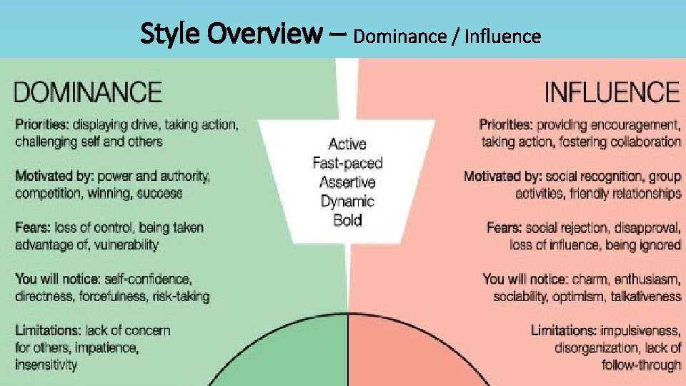 Style Overview – Dominance / Influence 