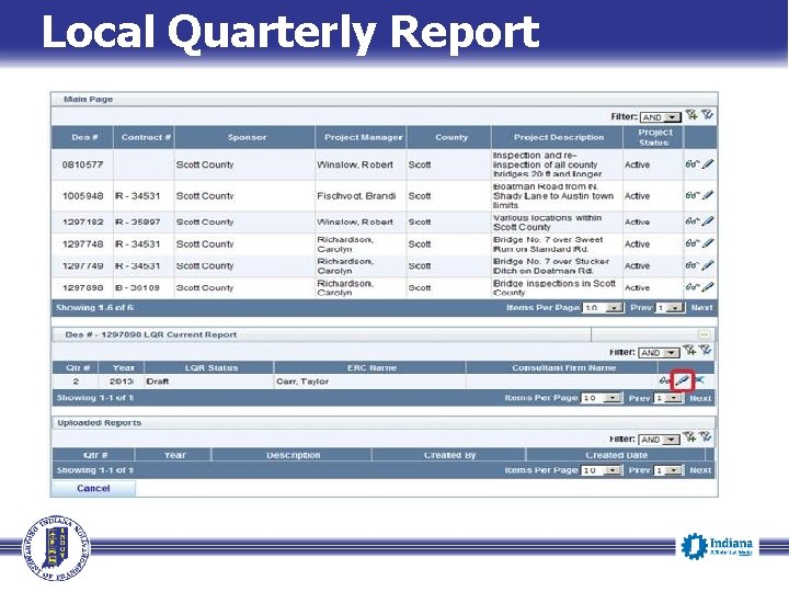 Local Quarterly Report 