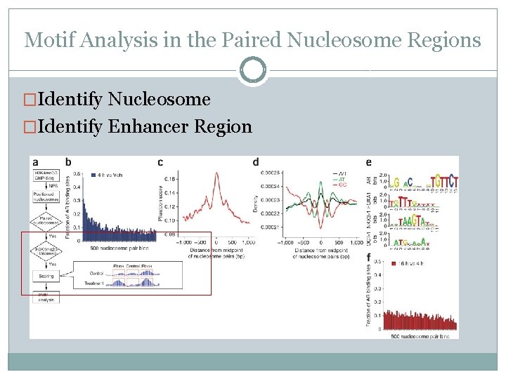 Motif Analysis in the Paired Nucleosome Regions �Identify Nucleosome �Identify Enhancer Region 