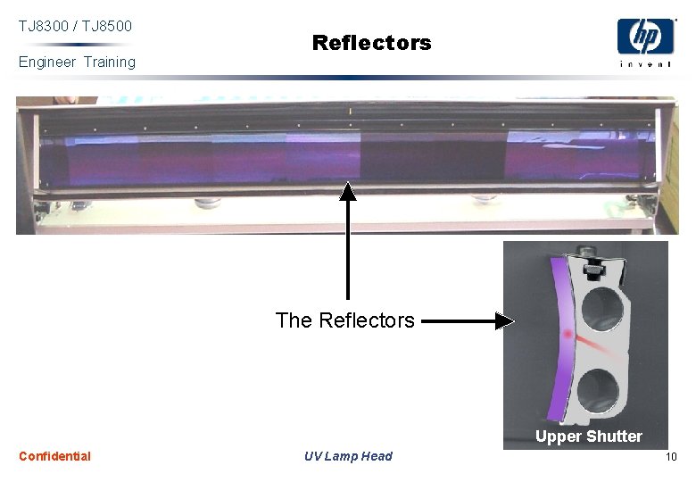 TJ 8300 / TJ 8500 Engineer Training Reflectors The Reflectors Upper Shutter Confidential UV