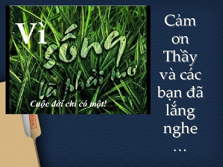 Cảm ơn Thầy và các bạn đã lắng nghe … 