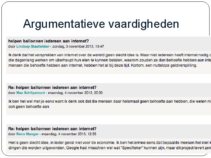 Argumentatieve vaardigheden 