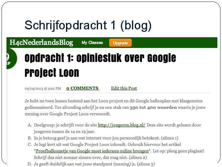 Schrijfopdracht 1 (blog) 