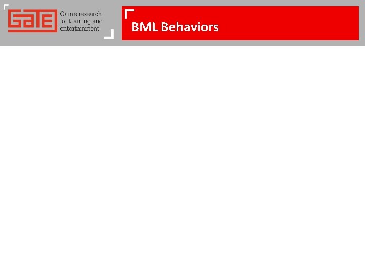 BML Behaviors 