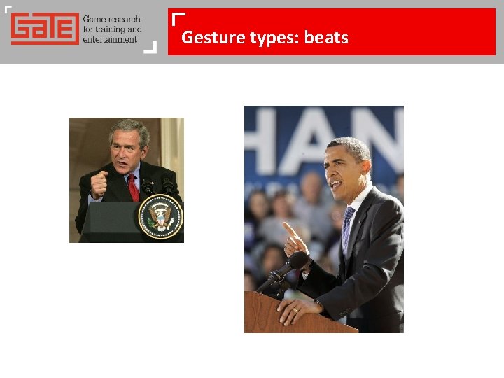 Gesture types: beats 