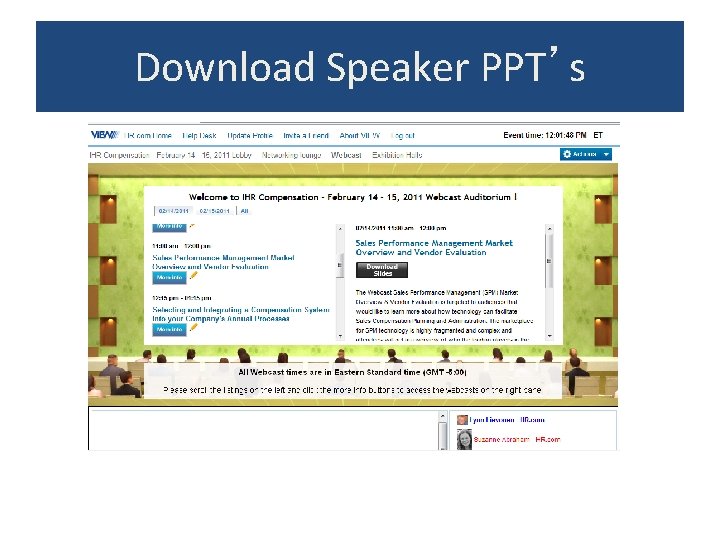 Download Speaker PPT’s Download Speaker PPT’s