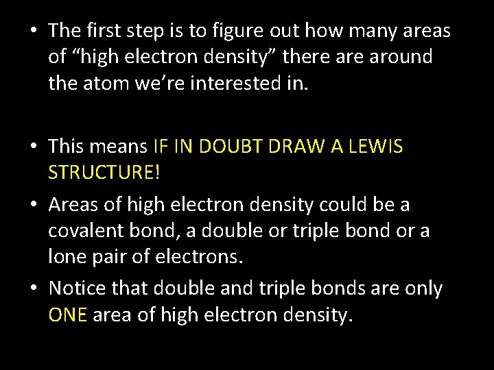  • The first step is to figure out how many areas of “high