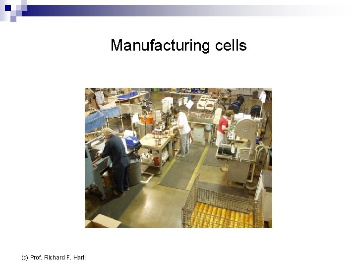 Manufacturing cells (c) Prof. Richard F. Hartl 