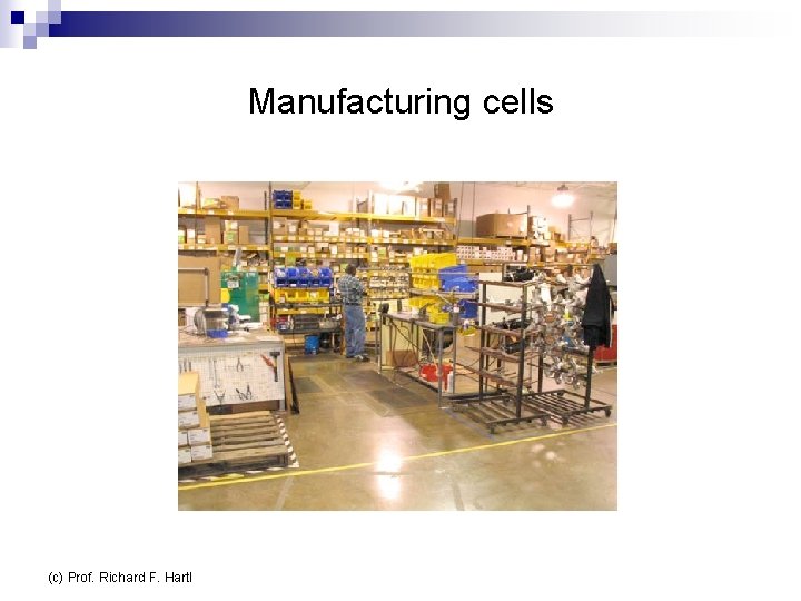 Manufacturing cells (c) Prof. Richard F. Hartl 