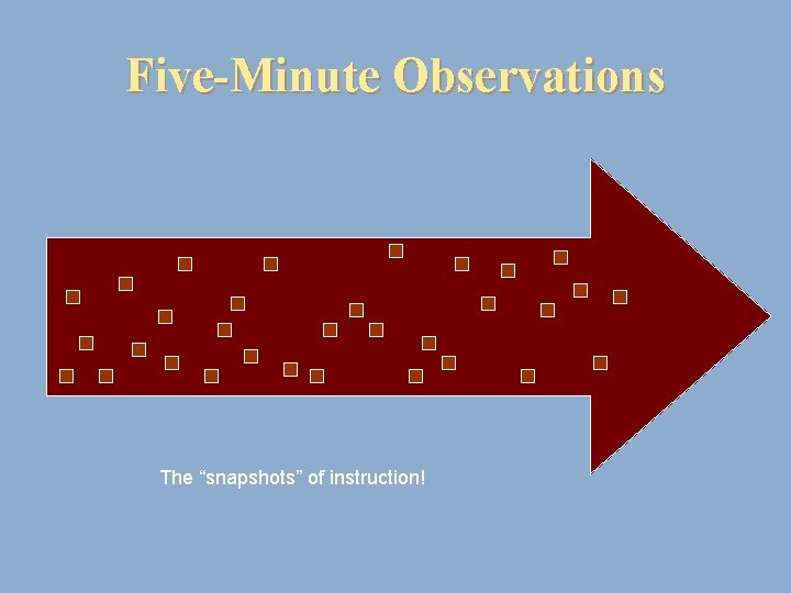 Five-Minute Observations The “snapshots” of instruction! 