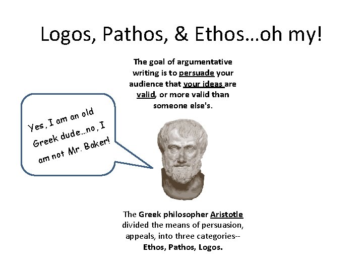 Logos, Pathos, & Ethos…oh my! old n a I am , s , I