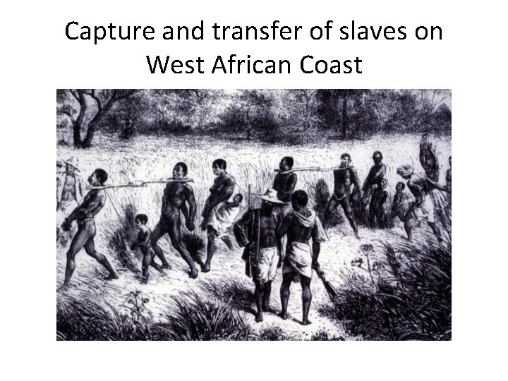 Capture and transfer of slaves on West African Coast 