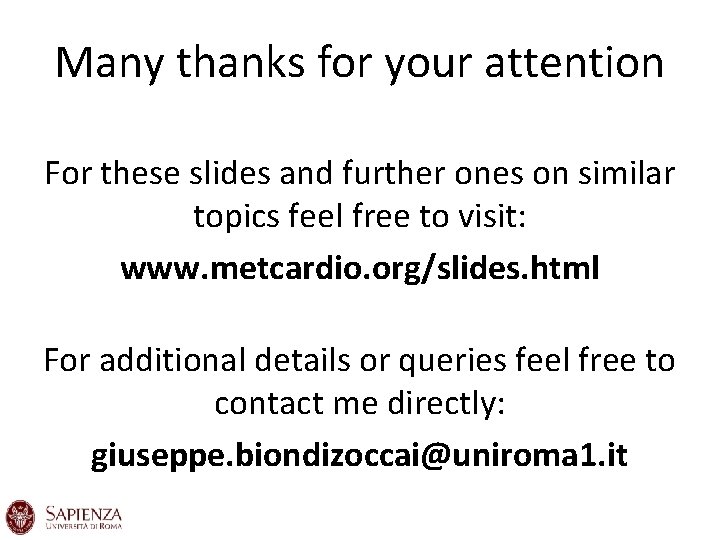 Many thanks for your attention For these slides and further ones on similar topics Many thanks for your attention For these slides and further ones on similar topics