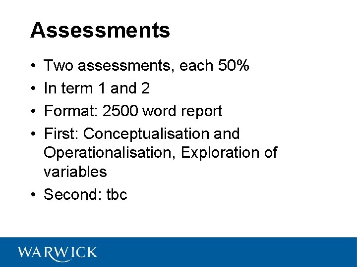 Assessments • • Two assessments, each 50% In term 1 and 2 Format: 2500