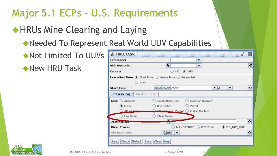 Major 5. 1 ECPs – U. S. Requirements HRUs Mine Clearing and Laying Needed Major 5. 1 ECPs – U. S. Requirements HRUs Mine Clearing and Laying Needed