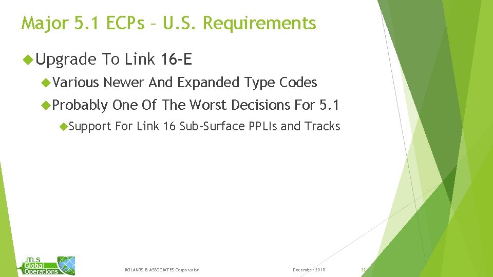 Major 5. 1 ECPs – U. S. Requirements Upgrade Various To Link 16 -E Major 5. 1 ECPs – U. S. Requirements Upgrade Various To Link 16 -E