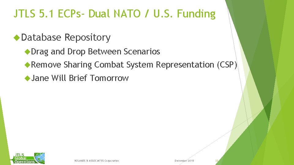 JTLS 5. 1 ECPs- Dual NATO / U. S. Funding Database Drag and Drop JTLS 5. 1 ECPs- Dual NATO / U. S. Funding Database Drag and Drop