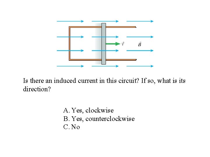 Is there an induced current in this circuit? If so, what is its direction?