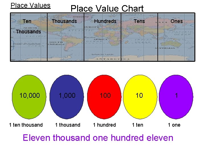 Place Values Ten Place Value Chart Thousands Hundreds Tens Ones Thousands 10, 000 100