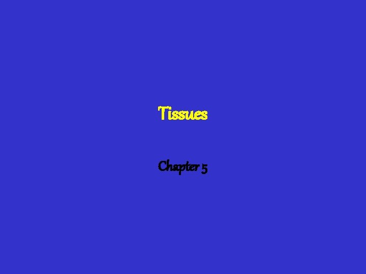 Tissues Chapter 5 