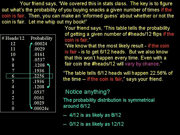 Your friend says, “We covered this in stats class. The key is to figure