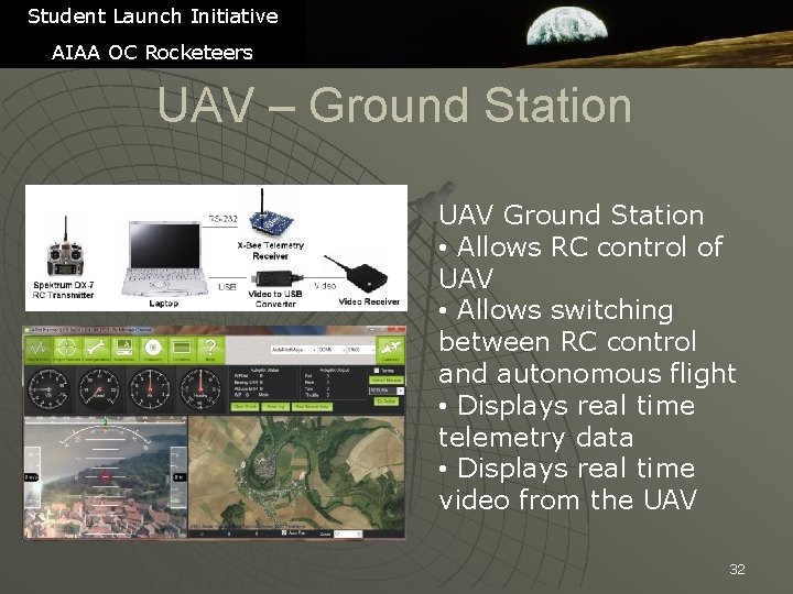 Student Launch Initiative AIAA OC Rocketeers UAV – Ground Station UAV Ground Station •