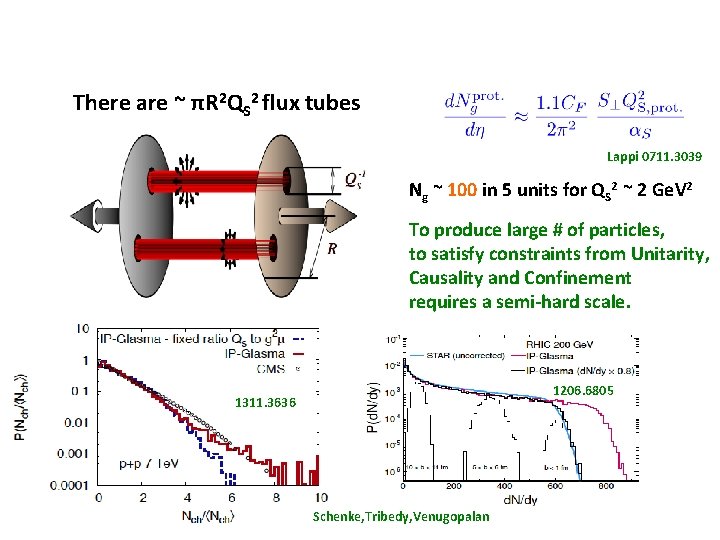 There are ~ πR 2 QS 2 flux tubes a: shattering CGCs Lappi 0711.