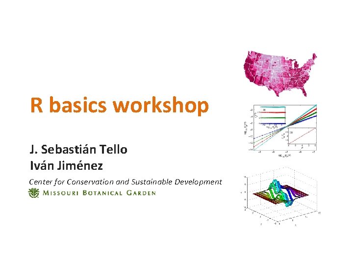R basics workshop J. Sebastián Tello Iván Jiménez Center for Conservation and Sustainable Development