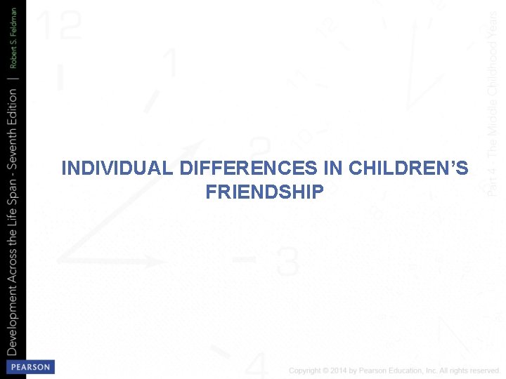 INDIVIDUAL DIFFERENCES IN CHILDREN’S FRIENDSHIP 