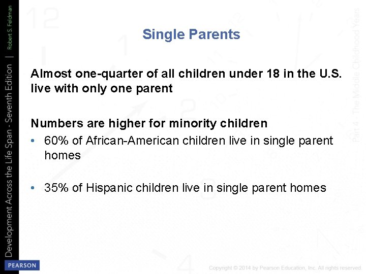 Single Parents Almost one-quarter of all children under 18 in the U. S. live
