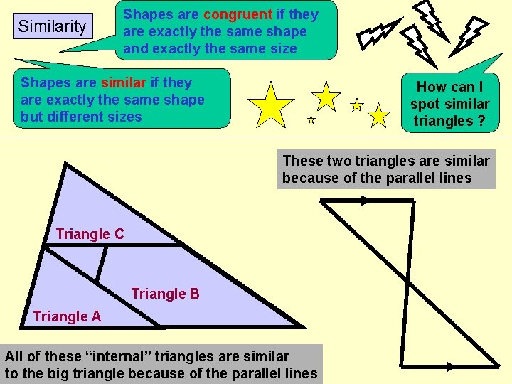 Similarity Shapes are congruent if they are exactly the same shape and exactly the