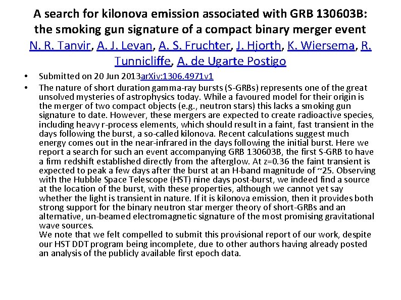 A search for kilonova emission associated with GRB 130603 B: the smoking gun signature