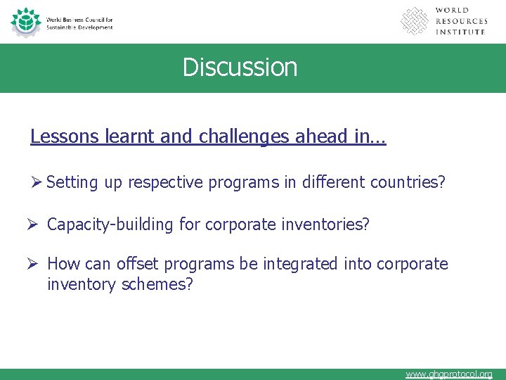 Discussion Lessons learnt and challenges ahead in… Ø Setting up respective programs in different