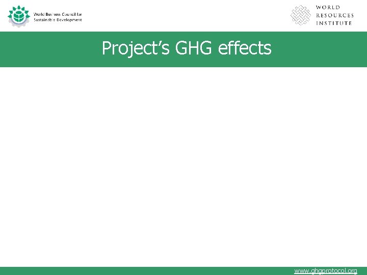 Project’s GHG effects www. ghgprotocol. org 