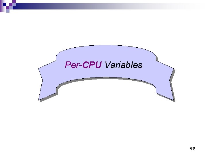 Per-CPU Variables 68 Per-CPU Variables 68