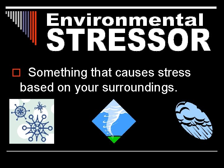 o Something that causes stress based on your surroundings. 