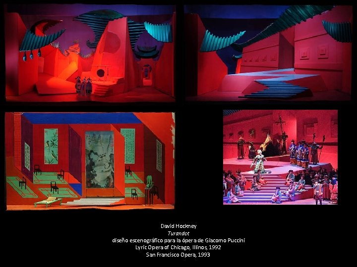David Hockney Turandot diseño escenográfico para la ópera de Giacomo Puccini Lyric Opera of