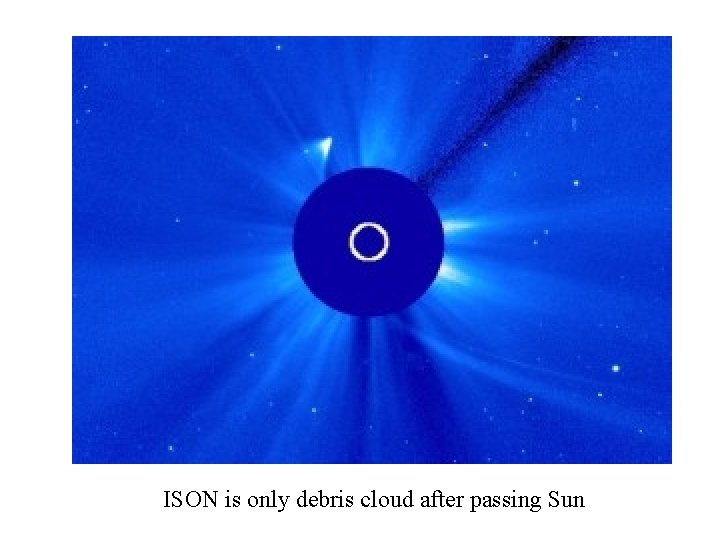 ISON is only debris cloud after passing Sun 
