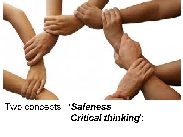 Two concepts ‘Safeness’ ‘Critical thinking’: 