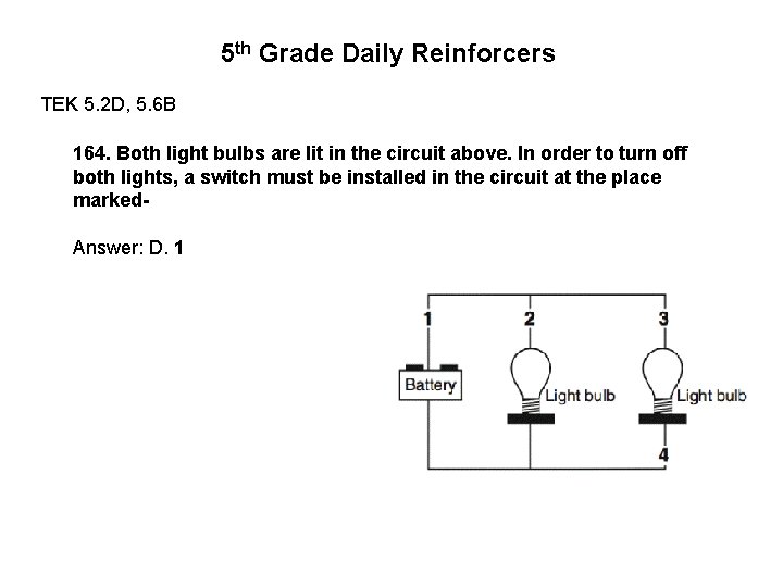 5 th Grade Daily Reinforcers TEK 5. 2 D, 5. 6 B 164. Both 5 th Grade Daily Reinforcers TEK 5. 2 D, 5. 6 B 164. Both