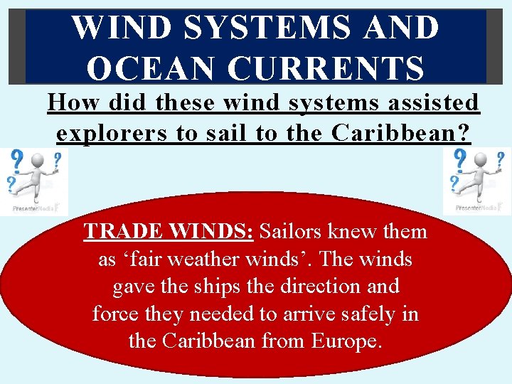 WIND SYSTEMS AND OCEAN CURRENTS How did these wind systems assisted explorers to sail